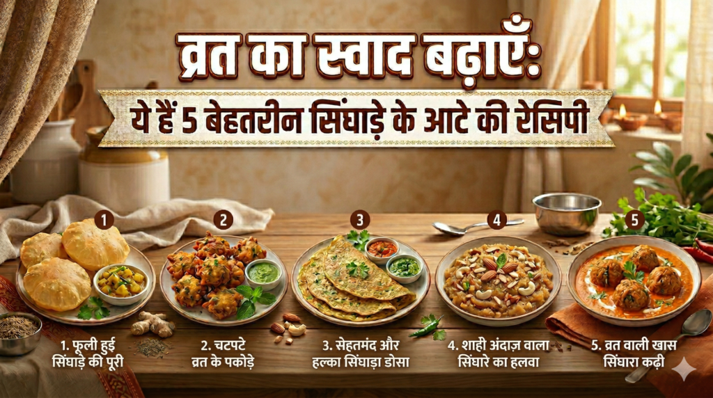 सिंघारे के आटे की रेसिपी