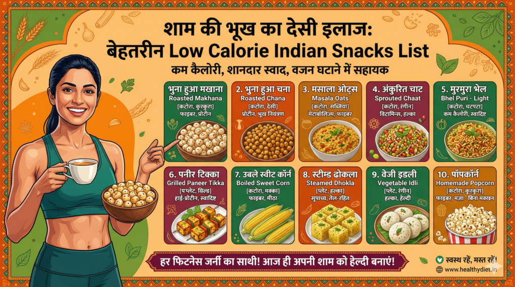 Low calorie Indian snacks list